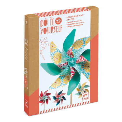 DJECO DIY Colorful pinwheels to create