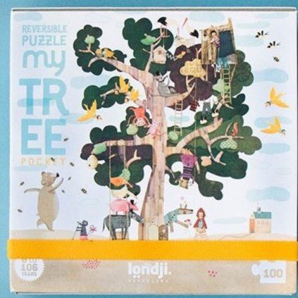 LONDJI Kapesní oboustranné puzzle Strom - 100 pcs