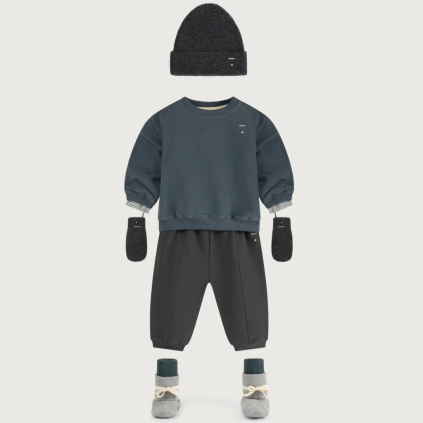 GRAY LABEL Kalhoty pro miminko Pintucks GOTS - Nearly Black
