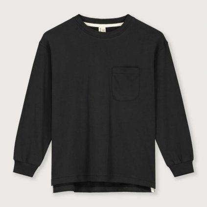 GRAY LABEL Oversized Triko L/S GOTS - Nearly Black