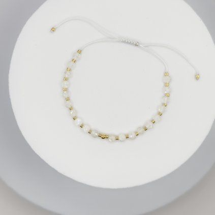 ANISE Náramek Stones gold - Měsíční kámen