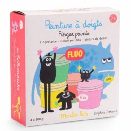 MOULIN ROTY Fosforeskující prstové barvy Les Schmouks
