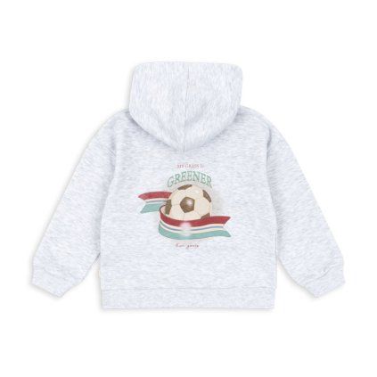 KONGES SLOJD Mikina na zip - OFF WHITE MELANGE