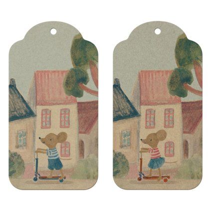 MAILEG Jmenovky na dárky - Mouse 12pcs