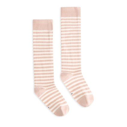 GRAY LABEL Dlouhé ponožky GOTS - Faded pink - Cream