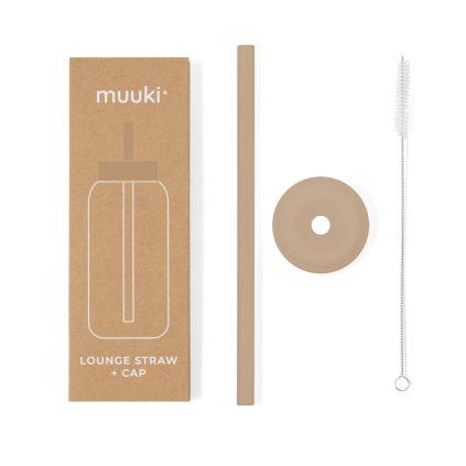 MUUKI Lounge Straw + Cap barva Milk Coffee