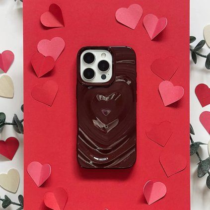 COCONUT LANE Obal na Iphone - Bergundy Melting Heart
