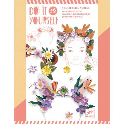 DJECO Sada na výrobu čelenek Flower friends