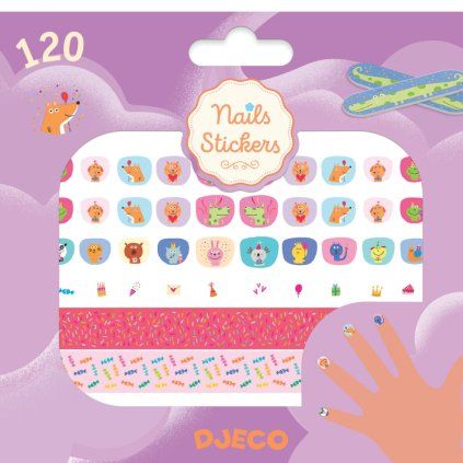 DJECO Nálepky na nehty Happy Birthday
