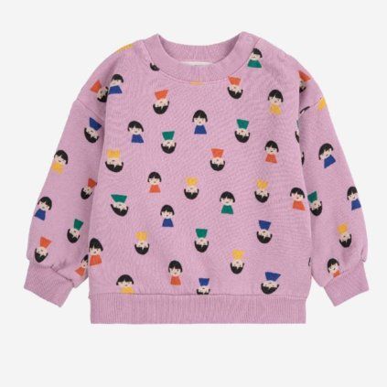 BOBO CHOSES Mikina Game Pawns all over - LAVENDER