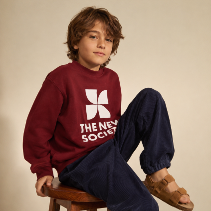 THE NEW SOCIETY TNS Logo Sweatshirt Plum Fantasy