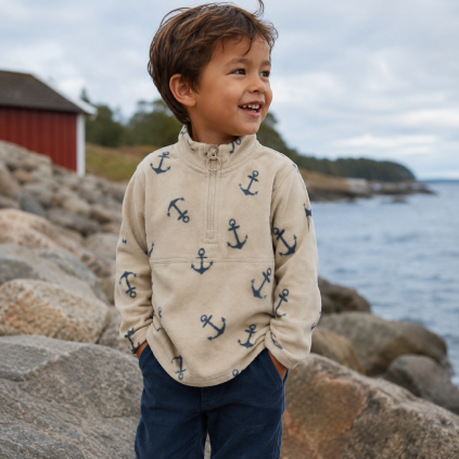 KONGES SLOJD Mikina fleece TAVI - ANCHER