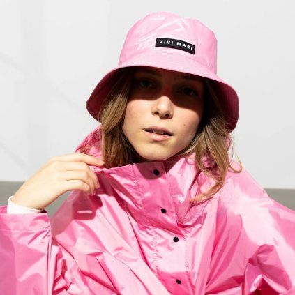 VIVI MARI Klobouk do deště Solid Soft pink