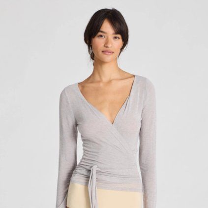 GAI+LISVA Zavinovací top Anne - Grey Melange