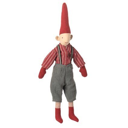 MAILEG Vánoční skřítek - Red shirt - Size 2