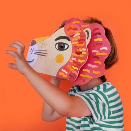 LONDJI Maska se samolepkami Be wild! Lion