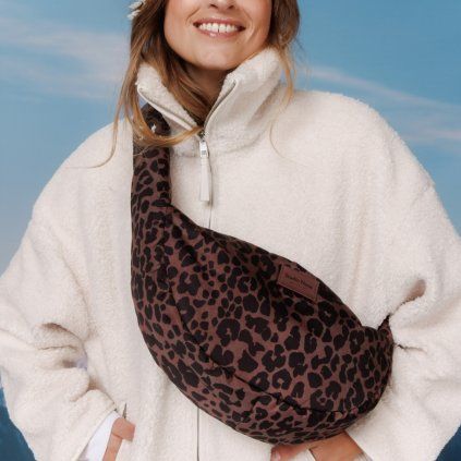 STUDIO NOOS Taška Cross body MINI Puffy - Red Leopard
