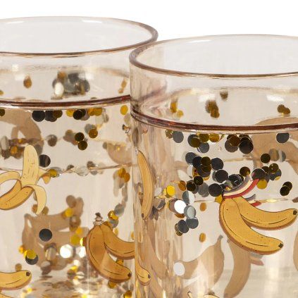 KONGES SLOJD Sada hrnečků Glitter - LET'S GO BANANAS