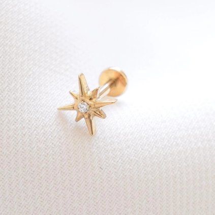 VICTOIRE COLLECTION Náušnice Zirconia Star 1pcs