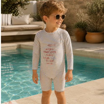 KONGES SLOJD Swimsuit ASTER - STRIPE BLUIE