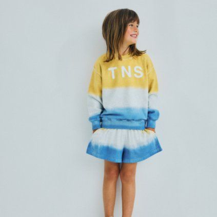 kTHE NEW SOCIETY Mikina Tie Dye - Mimosa Yellow