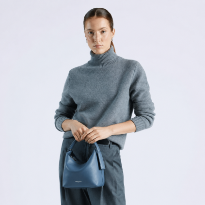 SMAAK AMSTERDAM Kožená kabelka TARA - DENIM