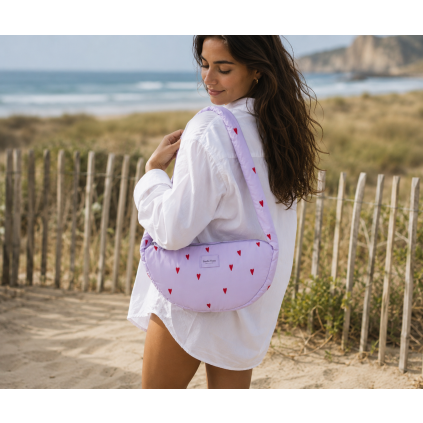 STUDIO NOOS Taška Cross Body Mini - Purple Hearts