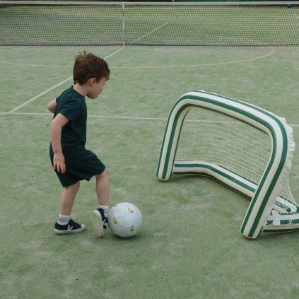 KONGES SLOJD Nafukovací branka s míčem - GREEN STRIPE