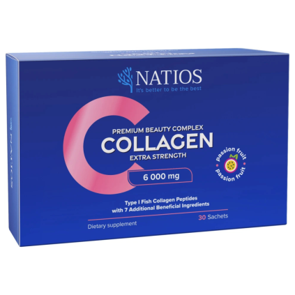 NATIOS Collagen Premium Beauty Complex, Komplex pro krásu, 6 000 mg, 30 sáčků (4)