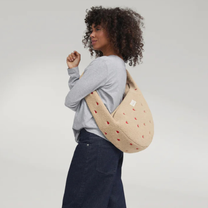 STUDIO NOOS Taška Cross Body Teddy - Ecru Hearts