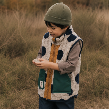 LIEWOOD Noam Pile Vest Spot dots / Mist