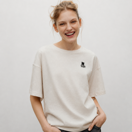 THE NEW SOCIETYTNS TNS Logo Woman T-Shirt Whisper White Melange (S)