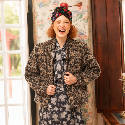 SISTERS DEPARTMENT Jacket | Ecru w/ animal print