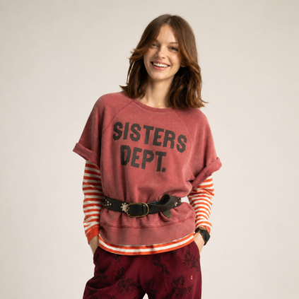 SISTERS DEPARTMENT Dámská mikina bordeaux - sisters dept.