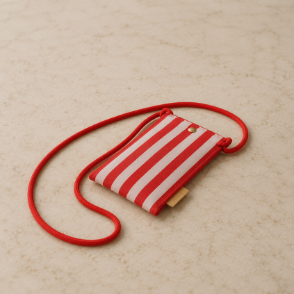 THE STICKY SIS CLUB Pouzdro na mobil Knittedstripes - cerise + ballet
