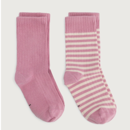 GRAY LABEL Sada ponožek GOTS 2-pack - Bubblegum - Cream