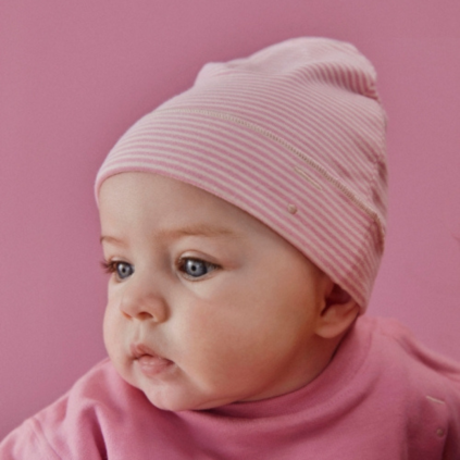 GRAY LABEL Čepička Baby GOTS - Bubblegum - Cream