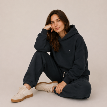 GRAY LABEL Mikina s kapucí Adult GOTS - Pirate Black