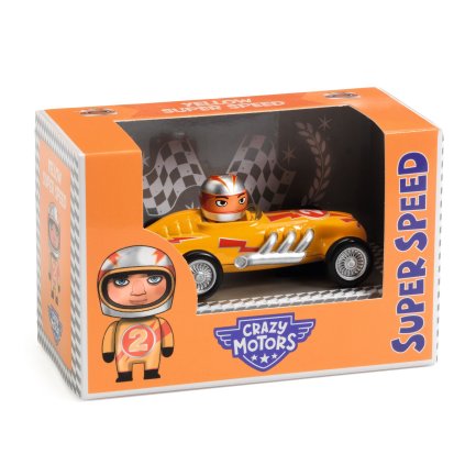 DJECO Crazy Motors autíčko Yellow Super Speed