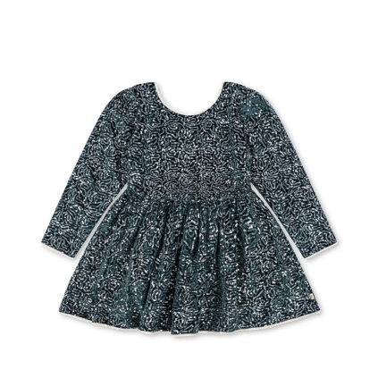 KONGES SLOJD Sametové šaty VIOLA GREEN (4)
