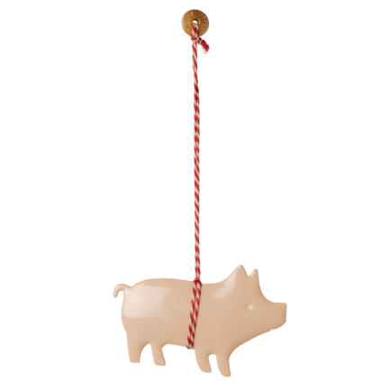 MAILEG Kovová ozdoba Pig rose S26