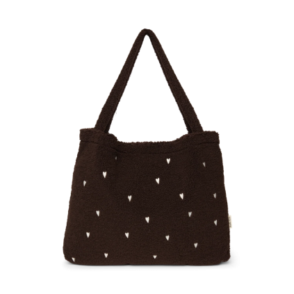 STUDIO NOOS Taška mom bag Teddy Chocolate Hearts (4)