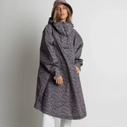 VIVI MARI Raincoat leo splashes dark grey/ash plum