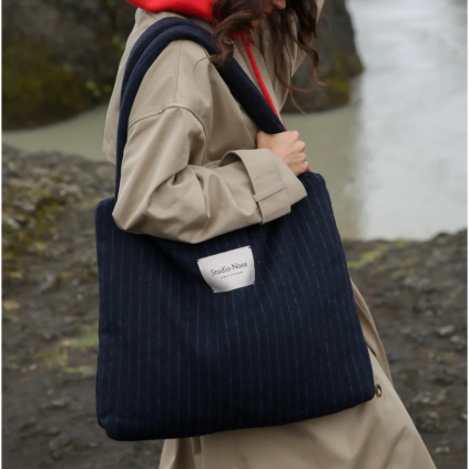 STUDIO NOOS Taška mom bag Flannel Dark Blue (7)