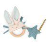 MOULIN ROTY Chrastítko s dřevěným kroužkem Blue rabbit