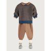 GRAY LABEL Kalhoty pro miminko Pintucks GOTS - Biscuit