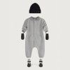 GRAY LABEL Svetrový overal pro miminka GOTS -  Grey Melange