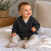 GRAY LABEL Kardigan pro miminka RWS - Nearly Black Melange
