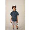 GRAY LABEL Tričko s golierom GOTS Blue Grey