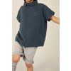 GRAY LABEL Tričko s límečkem  GOTS Blue Grey